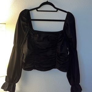 H&M Square neck black Top